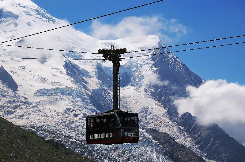 Chamonix mont Blanc,Mountains,Glacier,Aiguille du Midi,Cable car,Mountain peak, Snow