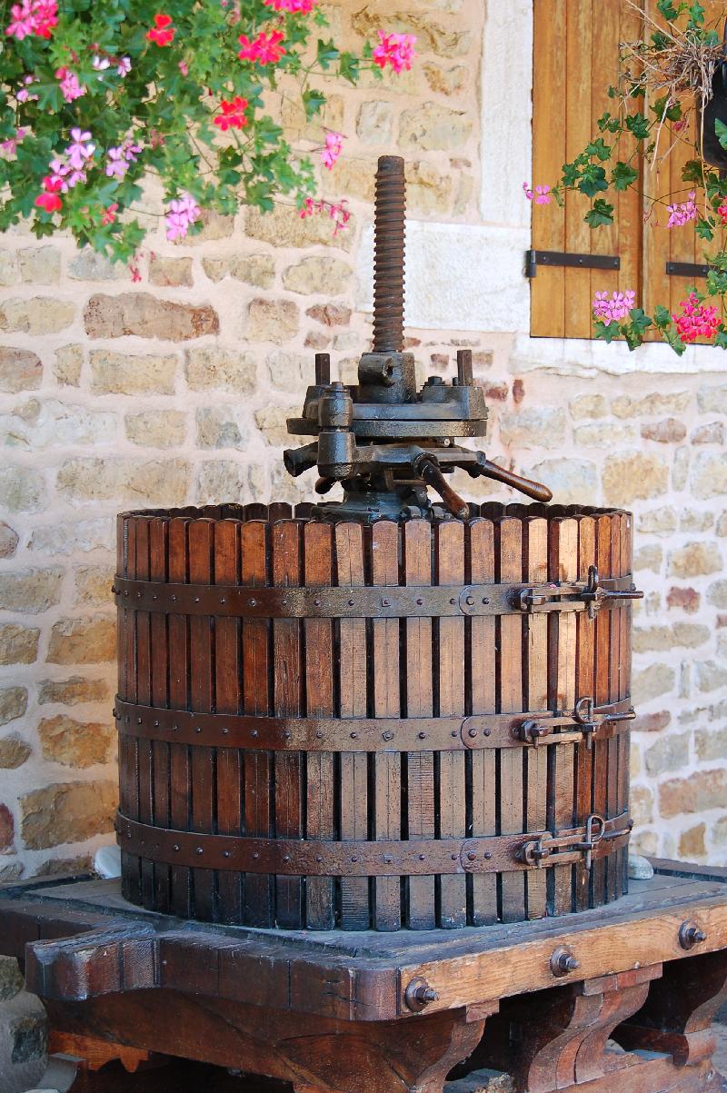 Wine press,vineyard,Burgundy,France,Brick house,Flowers,Countryside,Village