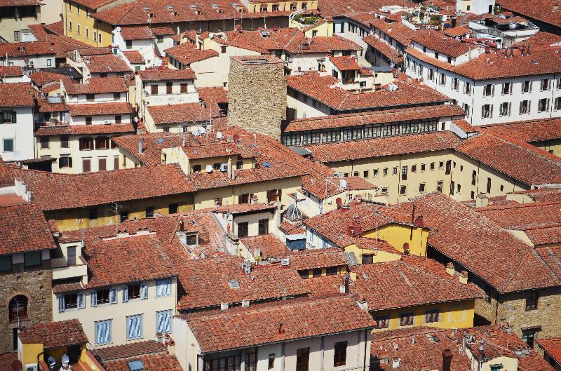 Florence rooftops,Florence birds eye view,old roofs