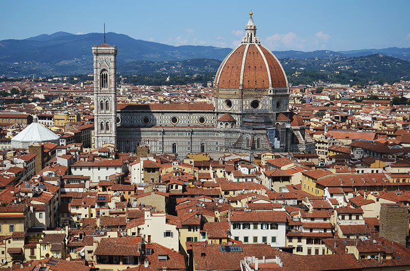 Santa Maria Del Fiore,Duomo Florence,Florence cathedral,Florence birds eye view,giotto's bell